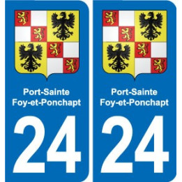 24 Coursac blason autocollant plaque stickers département