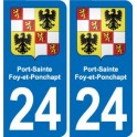 24 Coursac blason autocollant plaque stickers département
