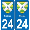 24 Riberac coat of arms sticker plate sticker department