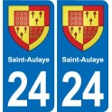 24 Coursac blason autocollant plaque stickers département