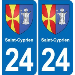 24 Coursac blason autocollant plaque stickers département