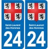 24 Coursac blason autocollant plaque stickers département
