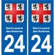 24 Coursac blason autocollant plaque stickers département