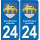 24 Coursac blason autocollant plaque stickers département
