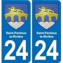 24 Coursac blason autocollant plaque stickers département