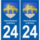 24 Coursac blason autocollant plaque stickers département