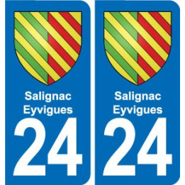 24 Coursac blason autocollant plaque stickers département