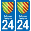 24 Coursac blason autocollant plaque stickers département