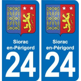 24 Coursac blason autocollant plaque stickers département