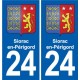 24 Coursac blason autocollant plaque stickers département