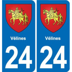 24 Coursac blason autocollant plaque stickers département
