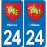 24 Coursac blason autocollant plaque stickers département