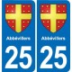 25 Bavans blason autocollant plaque stickers
