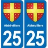 25 Bavans blason autocollant plaque stickers
