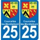 25 Bavans blason autocollant plaque stickers
