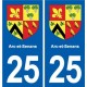 25 Bavans blason autocollant plaque stickers