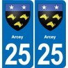 25 Bavans blason autocollant plaque stickers
