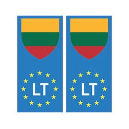 Lituanie europe drapeau Autocollant