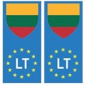 Lituanie europe drapeau Autocollant
