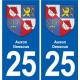 25 Bavans blason autocollant plaque stickers
