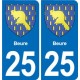 25 Bavans blason autocollant plaque stickers