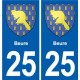 25 Bavans blason autocollant plaque stickers