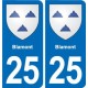 25 Bavans blason autocollant plaque stickers