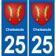 25 Bavans blason autocollant plaque stickers