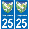 25 Bavans blason autocollant plaque stickers