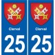25 Bavans blason autocollant plaque stickers