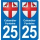 25 Bavans blason autocollant plaque stickers