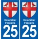 25 Bavans blason autocollant plaque stickers