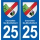 25 Bavans blason autocollant plaque stickers