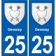25 Bavans blason autocollant plaque stickers