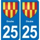 25 Bavans blason autocollant plaque stickers