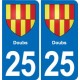 25 Bavans blason autocollant plaque stickers