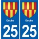 25 Bavans blason autocollant plaque stickers