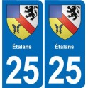 25 Bavans blason autocollant plaque stickers