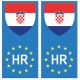 Croatie europe drapeau Autocollant