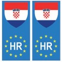 Croatie europe drapeau Autocollant