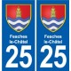 25 Bavans blason autocollant plaque stickers