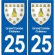 25 Bavans blason autocollant plaque stickers