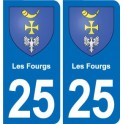 25 Bavans blason autocollant plaque stickers
