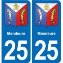 25 Bavans blason autocollant plaque stickers