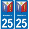 25 Bavans blason autocollant plaque stickers