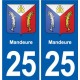 25 Bavans blason autocollant plaque stickers