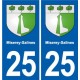 25 Bavans blason autocollant plaque stickers