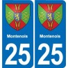 25 Bavans blason autocollant plaque stickers