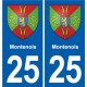 25 Bavans blason autocollant plaque stickers
