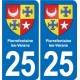 25 Bavans blason autocollant plaque stickers